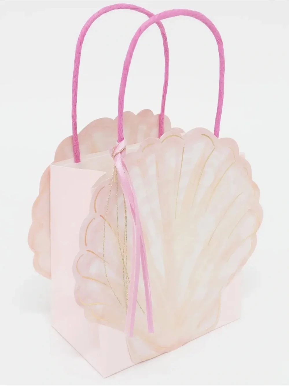 Pink Shell-Shaped Mermaid birthday theme party bags